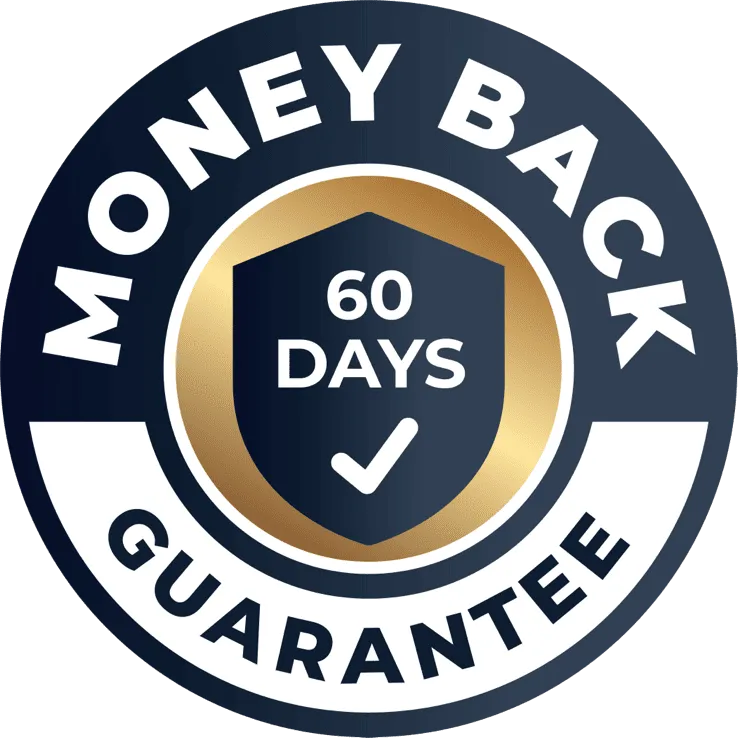 Kerafirm Pro seller promotional 60-day money-back guarantee artwork